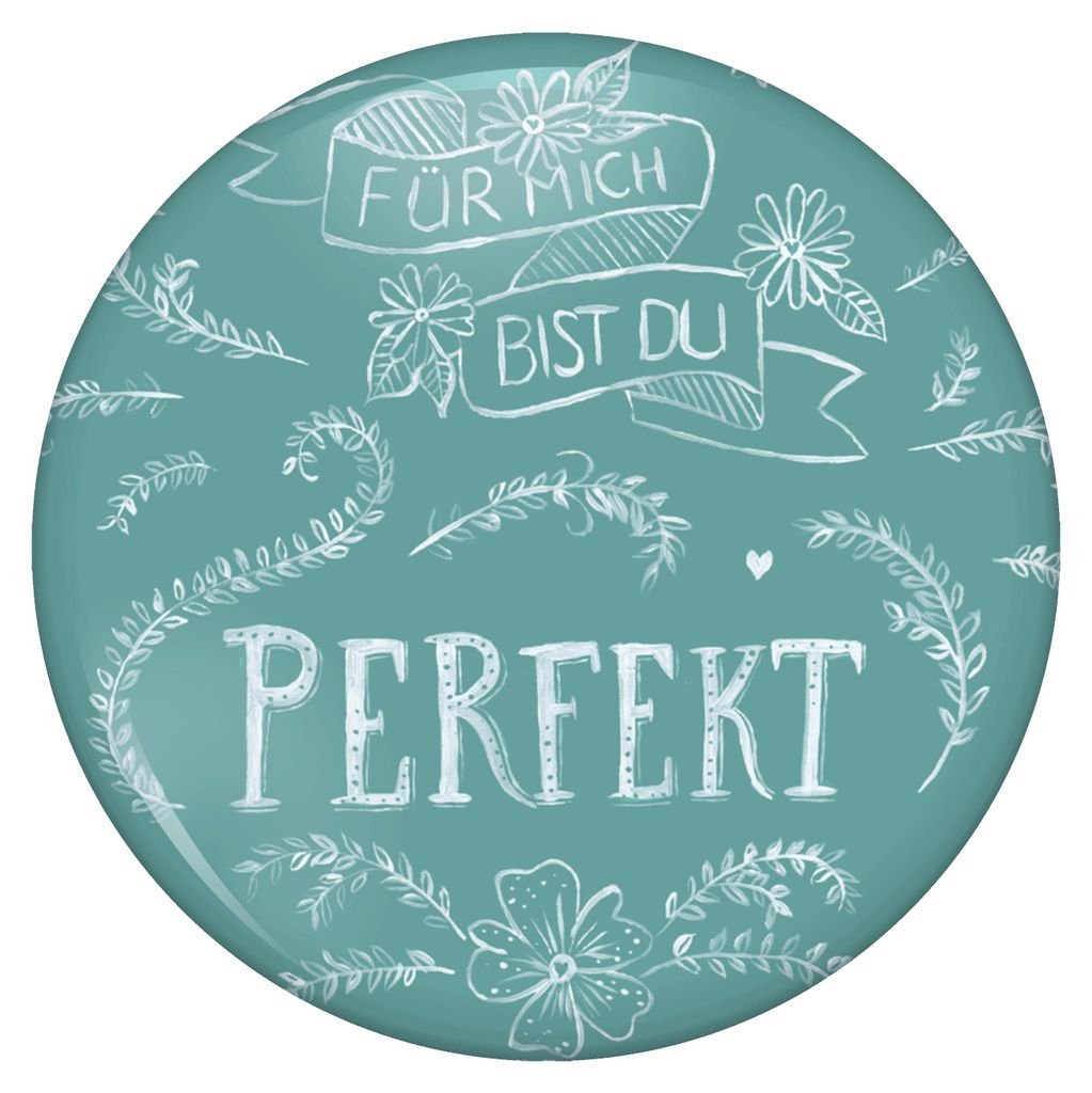 Mr. & Mrs. Panda Button Du bist perfekt - Geschenk, Badge, Jahrestag, Pin, Dekoration, Liebe Spruch, Plakette, Partner, Anstecker, Hochzeitstag, Sc...