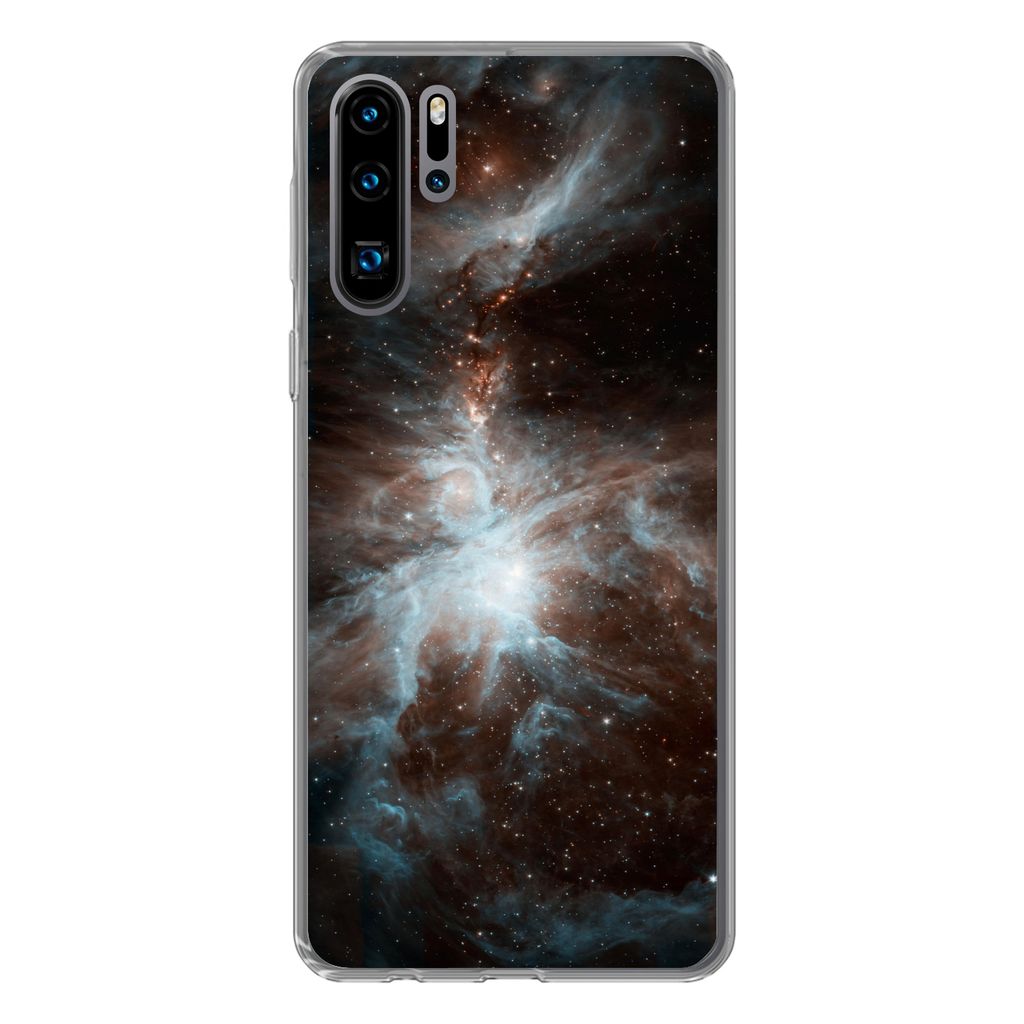 MuchoWow Handyhülle Schutzhülle Hülle für Huawei P30 Pro Galaxie - Planet - Sterne Silikon Softcase Handy Hülle - Schutzdeckel
