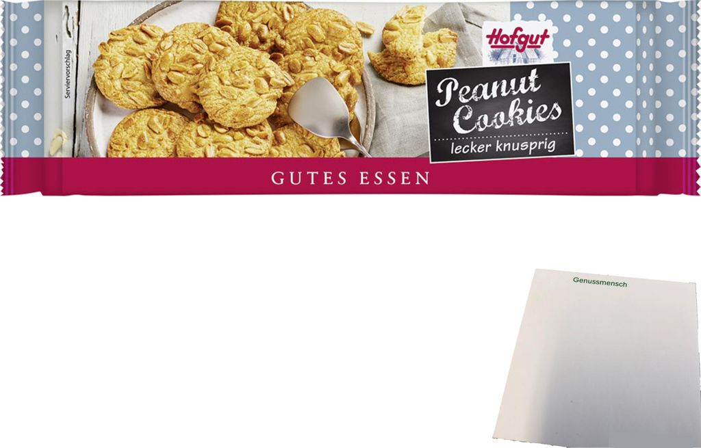 Hofgut Erdnussplätzchen (150g Packung) + usy Block Produktbild 