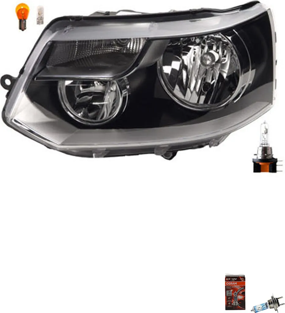 Compatibilità Faro VW T5 Sinistro Johns 7E1941015C + Osram Laser