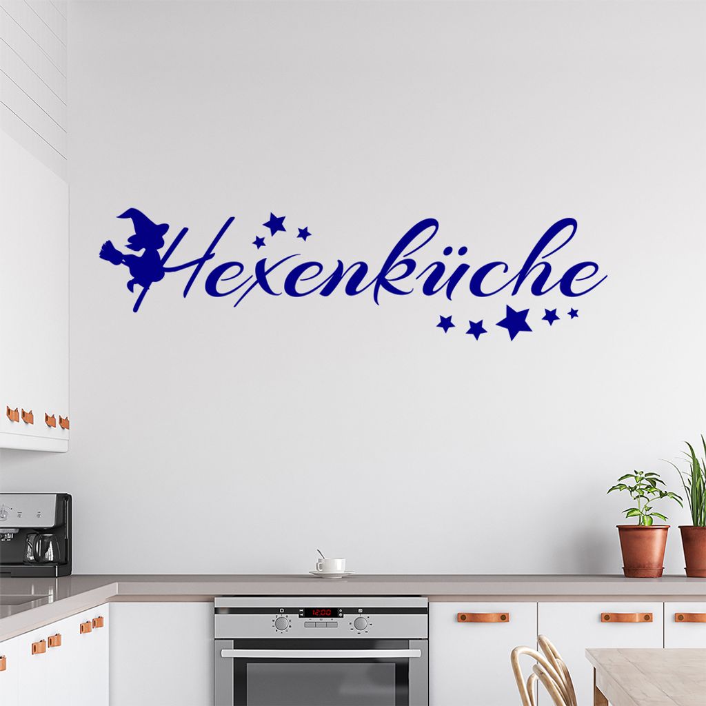 Hexenküche Wandtattoo in 6 Größen - Wandaufkleber Wall Sticker - Dekoration, Küche, Wohnzimmer, Schlafzimmer, Badezimmer