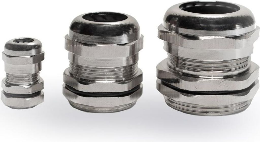 Metall-Kabelverschraubung - Messing vernickelt - MPG-42 mit IP68-Mutter, für Kabel mit einem Durchmesser von 32-38mm
