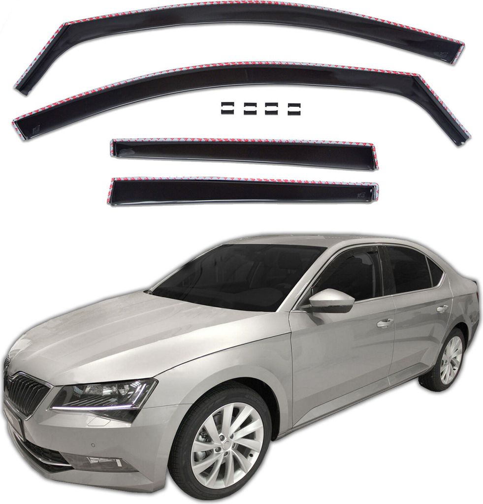 J&J Automotive | SCOUTT Okenné deflektory pre Škoda Superb Obrázok produktu 