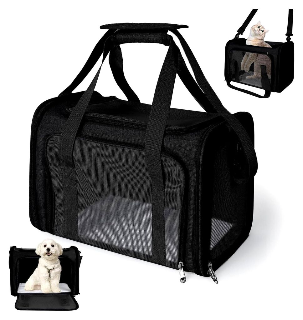 Transporttasche für Katzen und Hunde, Faltbarer Katzenrucksack mit verstellbarem Schultergurt, Hundebox für Katzen mit einer Tragfähigkeit von 3...