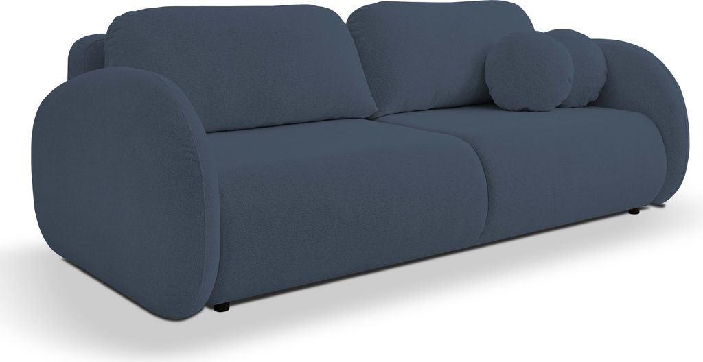DomoHome LOOP Sofa mit Schlaffunktion – Modernes Design, Couch mit Bettkasten und Kissen, Skandinavisches Design, Ideal für modernes Wohnen Maß...