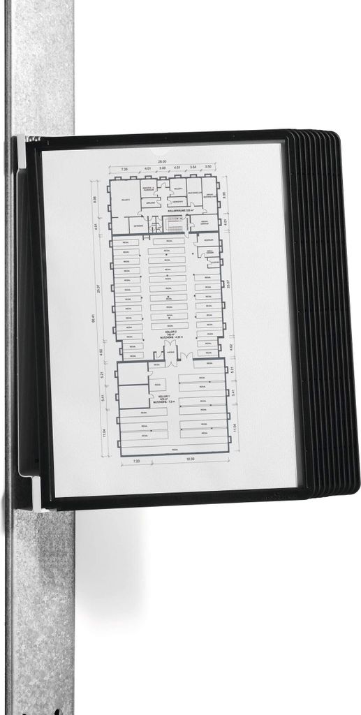 DURABLE Sichttafelsystem VARIO MAGNETIC WALL 10, 591801 schwarz