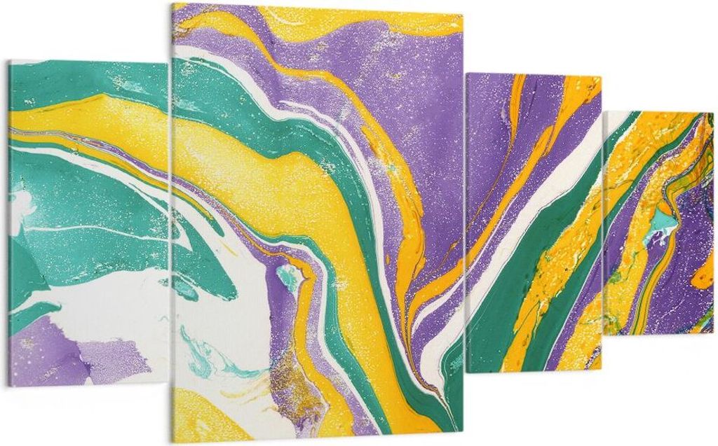 Bild auf Leinwand - Leinwandbild - Abstraktion modern - 160x90cm - Wand Bild - Wanddeko - Leinwanddruck - Bilder - Kunstdruck - Wanddekoration - Le...