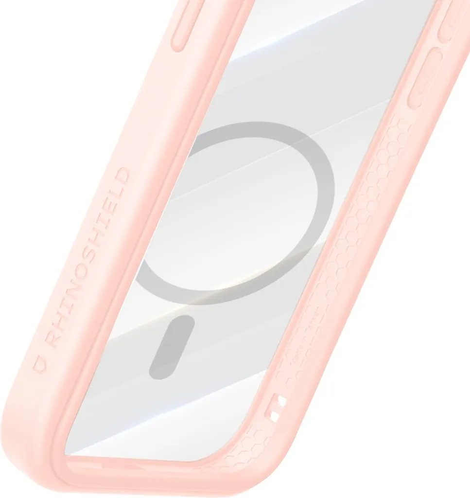 Coque antichoc iPhone 15 Plus RhinoShield Mod NX Rose MagSafe robuste - 3