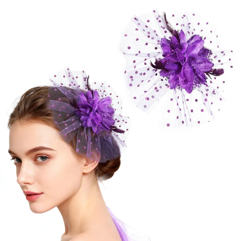 Coiffe à voile de plumes pour femme style 1920 accessoire de cérémonie