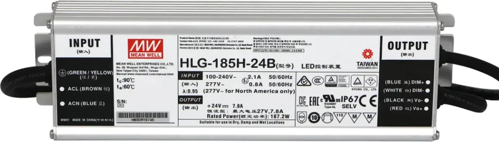 Alimentation 24V 7.8A pour Enseigne Lumineuse et Ruban LED Extérieur