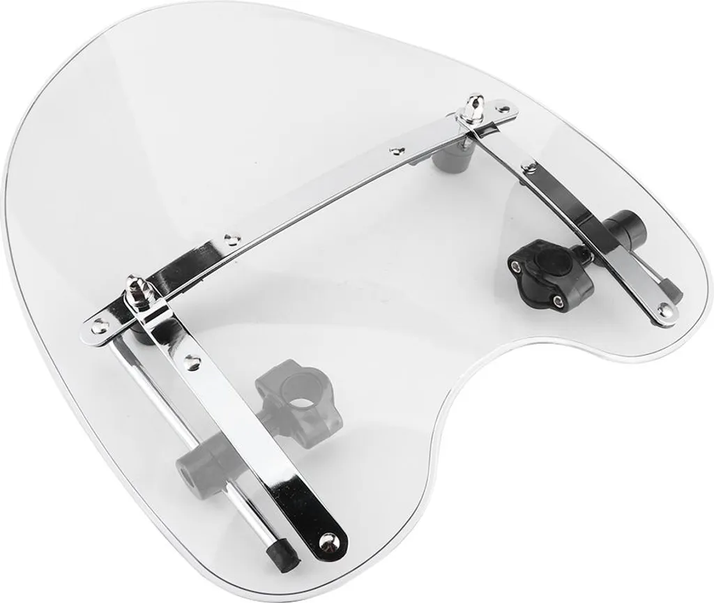 Saut de vent moto transparent universel avec kit de fixation 25mm