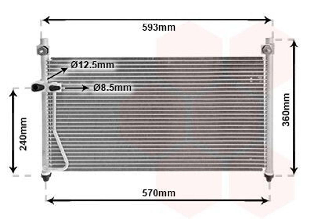 VAN WEZEL 27005126 Kondensator Klimaanlage Klimakondensator für MAZDA 626 V Hatchback (GF)