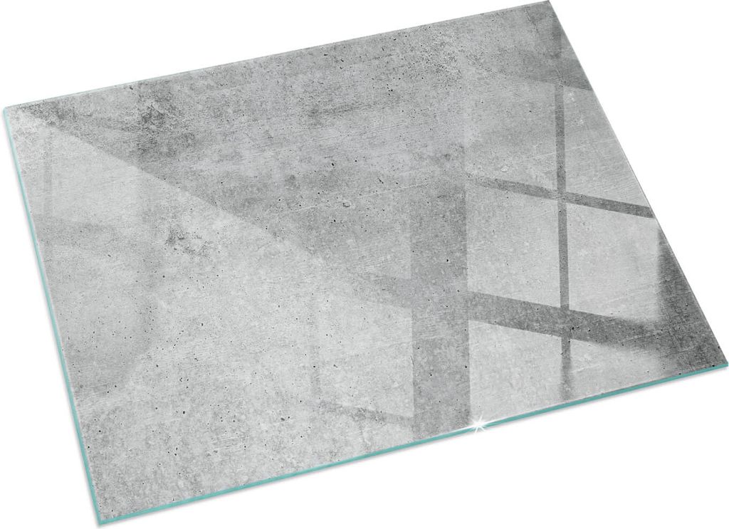 Textur von Rohbeton – Glasbodenplatte für – Kaminofen – Kaminplatte Glas – Schutzglas – Funkenschutzplatte –Glasbodenplatte Feuerfeste...