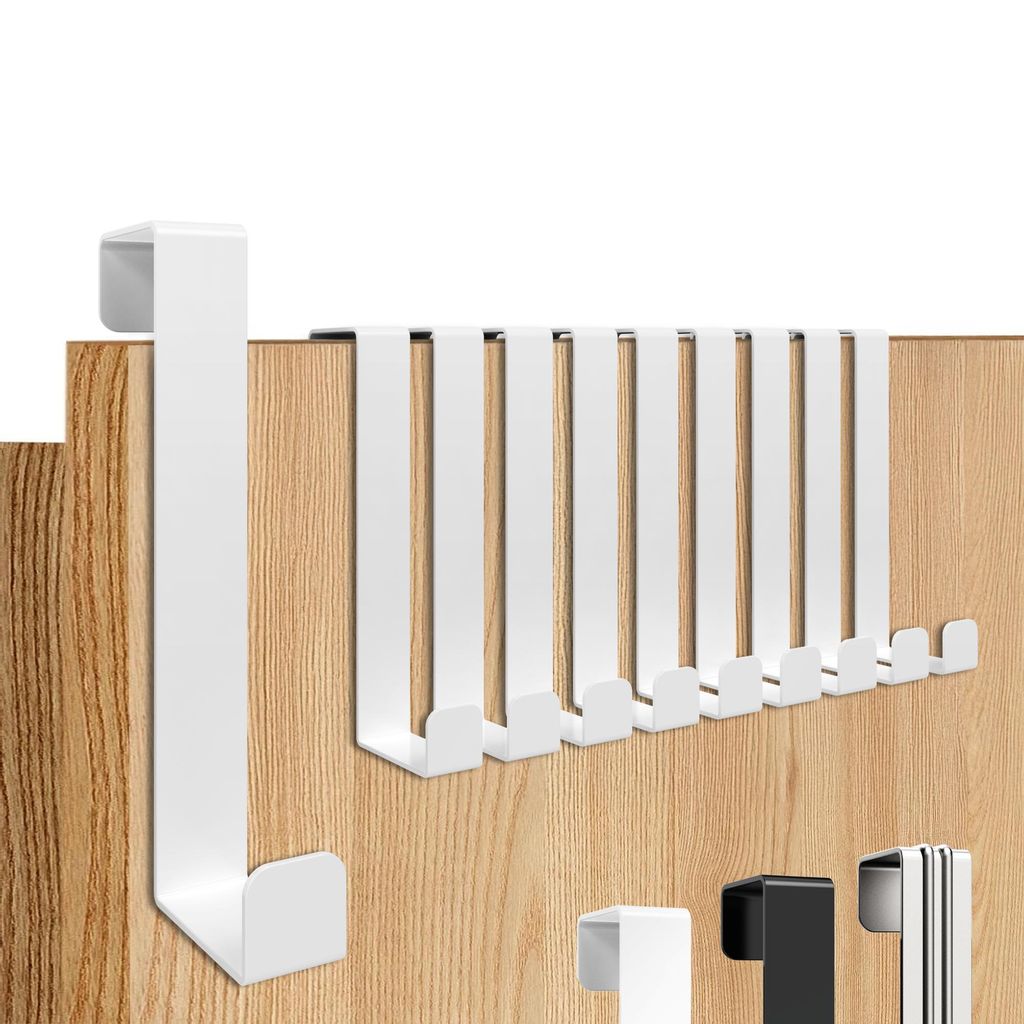 Aurelia Home Türhaken zum Aufhängen, 10er Set, Weiß - Produktbild 
