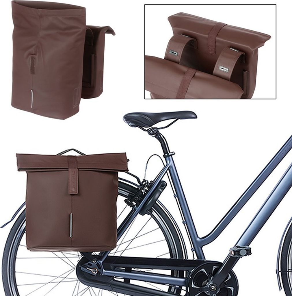 Basil Doppelpacktasche City roasted brown, 12x29x30 cm, Produktbild 