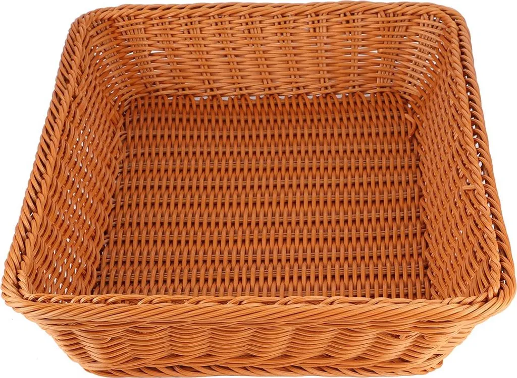 Corbeille rectangulaire gain de place pour ranger pain et fruits couleur Café