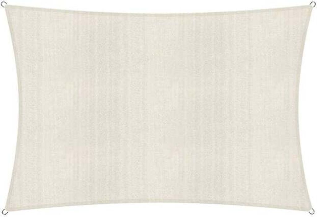 Lumaland Sonnensegel 3x4m creme inkl. Befestigungsseile