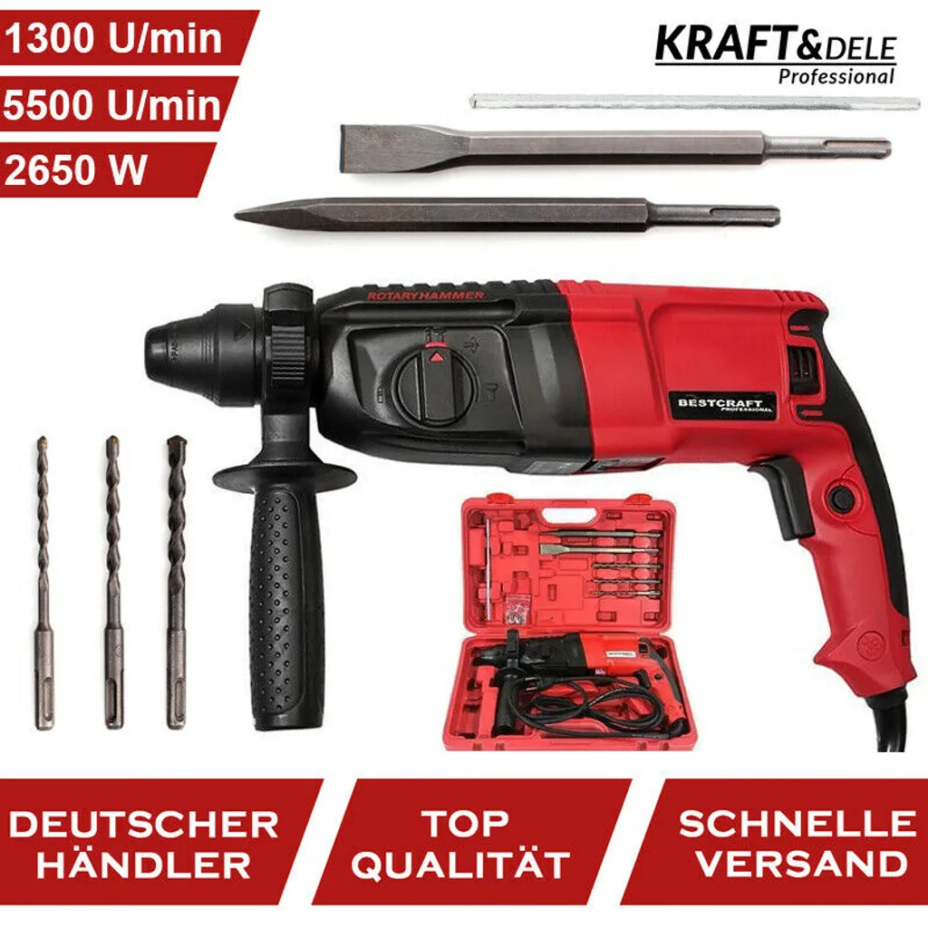 Perforateur SDS Plus 2650W Électrique - EC1510 Avec Mandrin SDS+