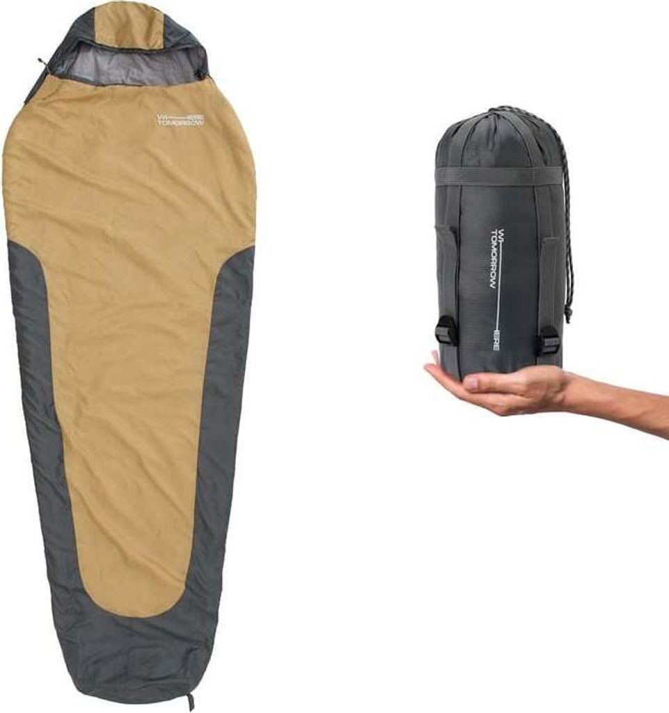 Kde zajtra Schlafsack 220x80x50cm curry/grau Obrázok produktu 