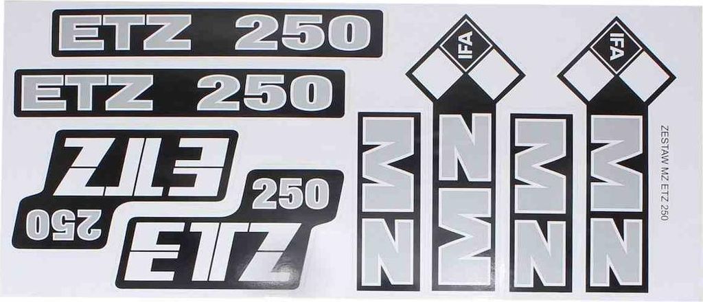 Aufkleber Mz Etz 250 Gross Grau Katze-P