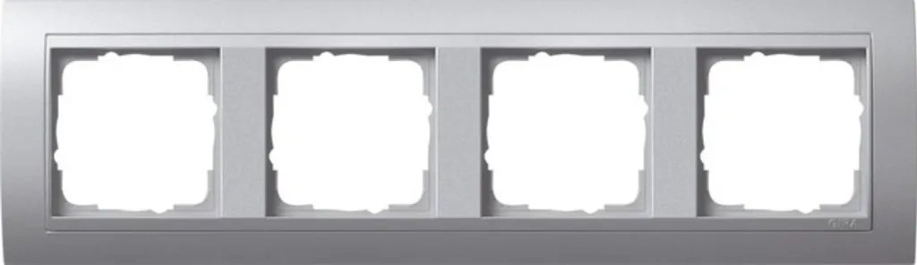 Plaque de Finition 4 Postes GIRA Event Aluminium pour Interrupteur