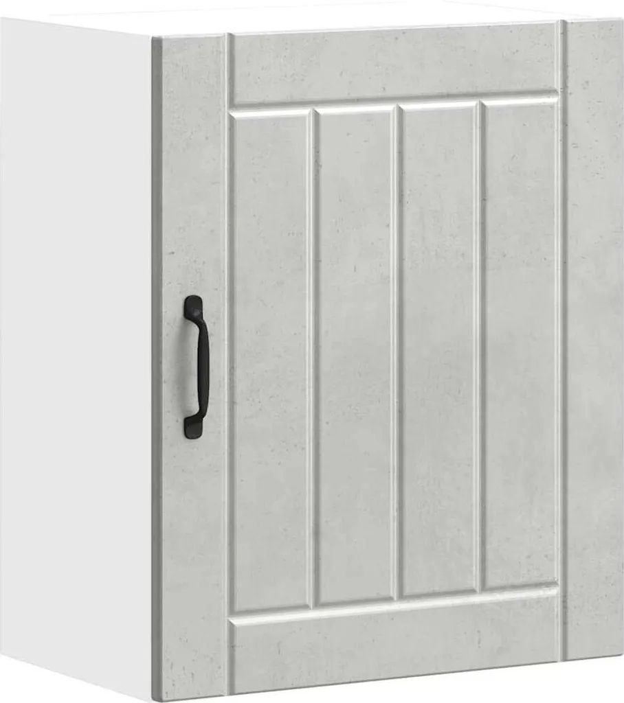 Parete Attrezzata Cucina Lucca Grigio Cemento - Mobile in Legno Moderno