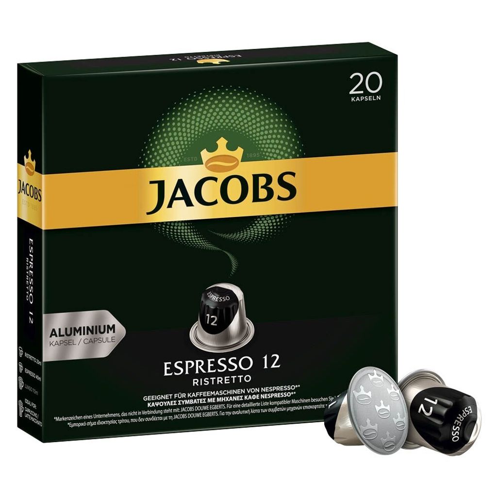 Jacobs Capsules Espresso 12 kapsułek 20 porcji w opakowaniu Zdjęcie produktu 