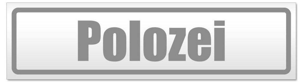 Kiwistar - Autoaufkleber - Grau - 30 x 8 cm - Polozei - Hinweis Aufkleber Sticker für Auto, Kfz, Fahrrad, PKW, LKW