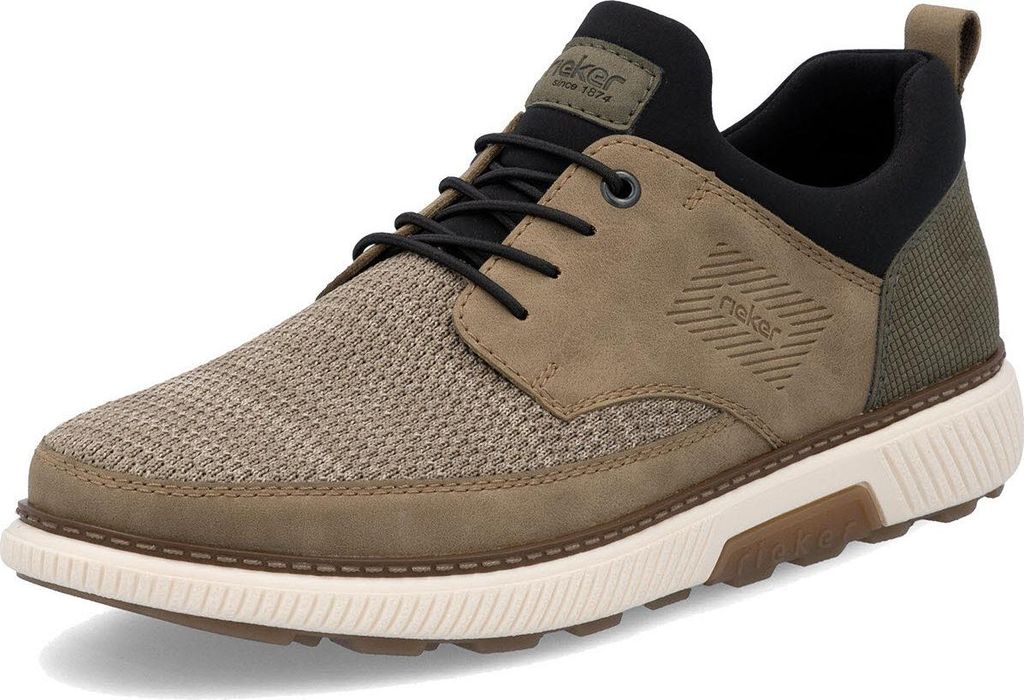Rieker Herrenschuhe sportlicher Schnürer Braun Freizeit, Schuhgröße:43 EU