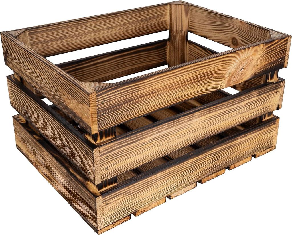 Creative Deco Drewniana Skrzynia Opalana | 40 x 30 x 23 cm Zdjęcie produktu 