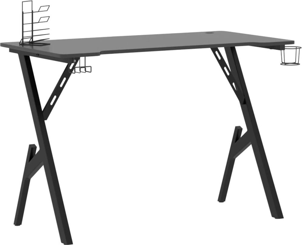 Gaming-Schreibtisch mit Y-Gestell Schwarz und Rot 110x60x75 cm