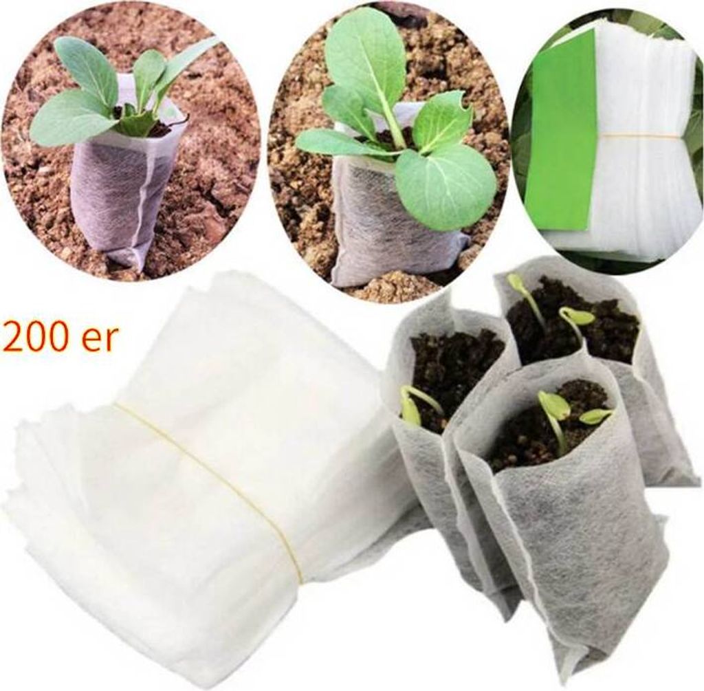 KEILEOHO 14-tlg. Pflanzsack Set 18L - Vliesstoff Mit Griffen | Für Garten, Balkon & Gemüseanbau