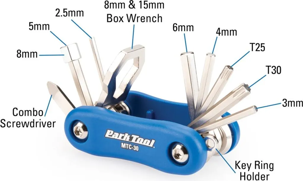 Park Tool MTC-30 Outil Multi-usage Vélo Pliable avec Clés Allen Intégrées - 4