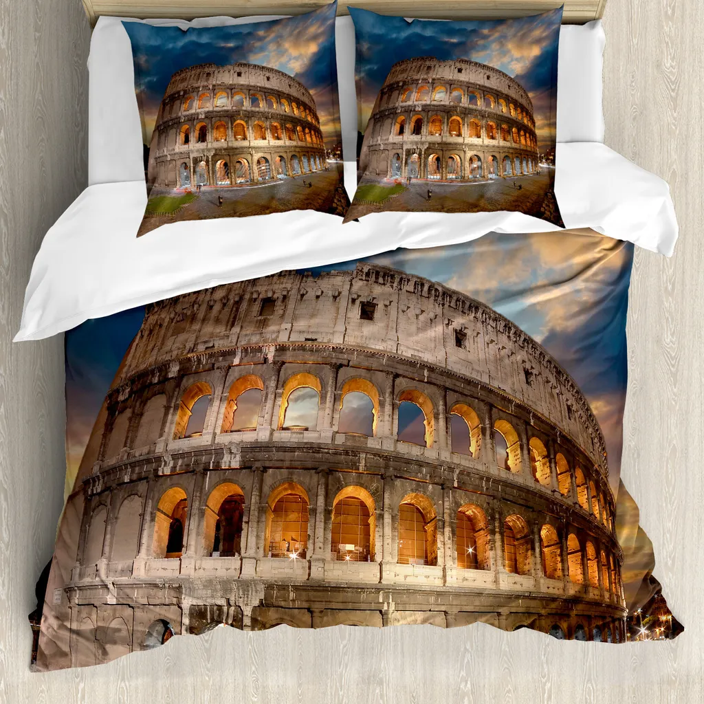 Set Letto ABAKUHAUS Colosseo al Tramonto 200x200 Microfibra