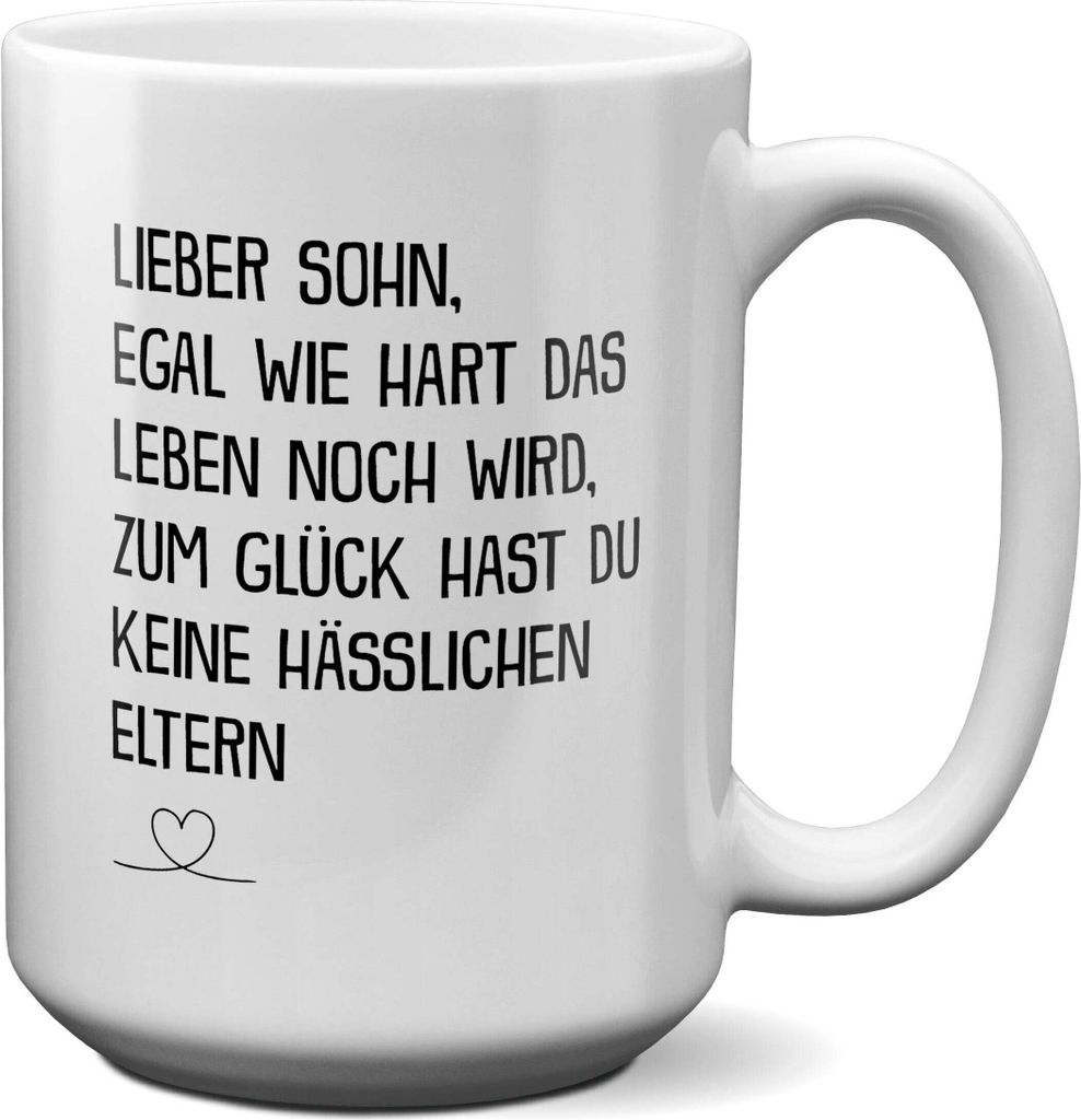 22Feels XL Tasse Sohn Geschenk Geburtstag 18 Jahre Kinder Jungs Abitur Master Uni Abschluss Bachelor Weihnachten Haferl Firmung Konfirmation Teenag...
