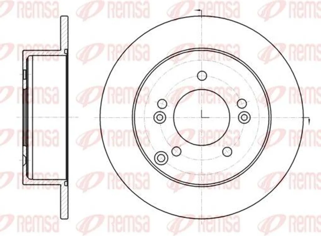 Disque de frein REMSA 61293.00 compatible avec Kia Carens OE 584111D000