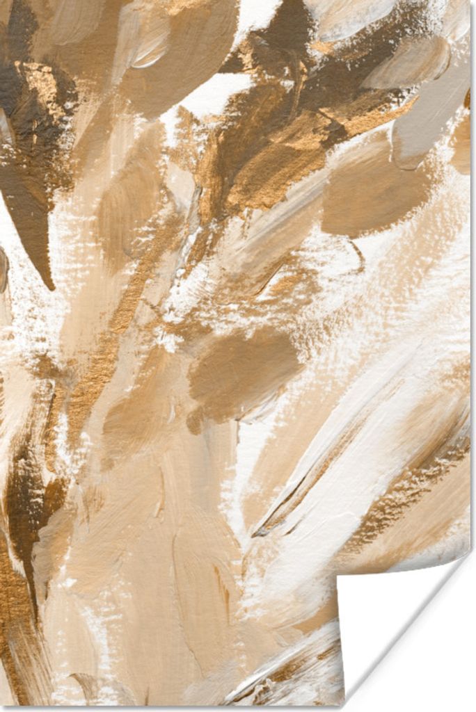 MuchoWow Poster Farbe - Gold - Luxus 20x30 cm - Papierdruck