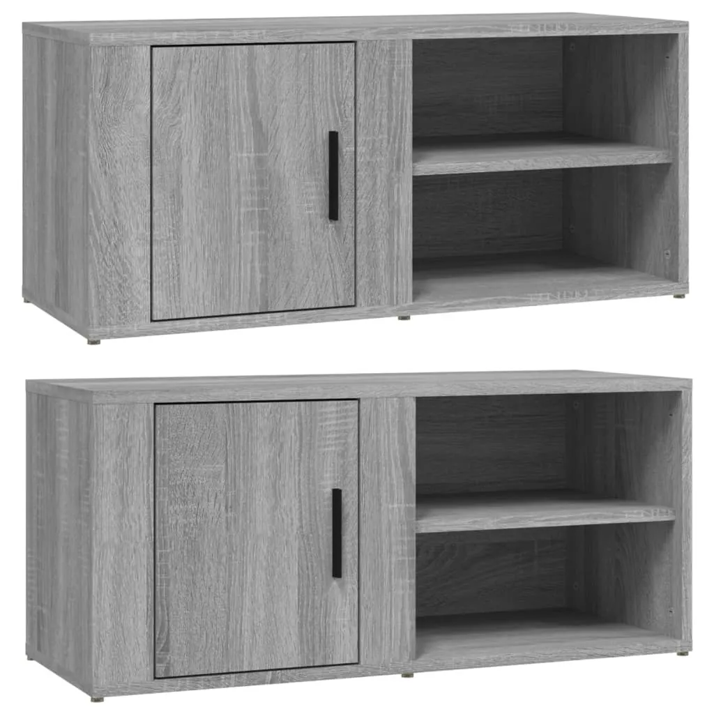 SYFAX™ Mobili TV 2 pz Grigio Sonoma 80x31,5x36 cm Legno Multistrato