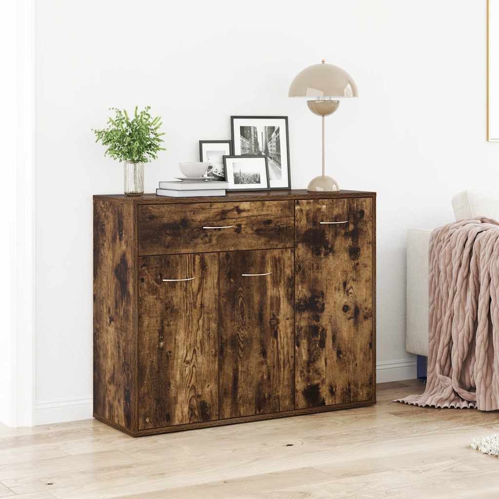 vidaXL Príborník Smoked Oak 88x30x70 cm Inžinierske drevo Obrázok produktu 