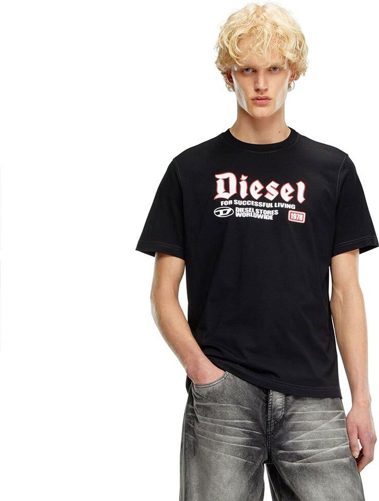 Diesel T Adjust K1 Kurzarm-t-shirt Schwarz XL Mann Schwarz XL