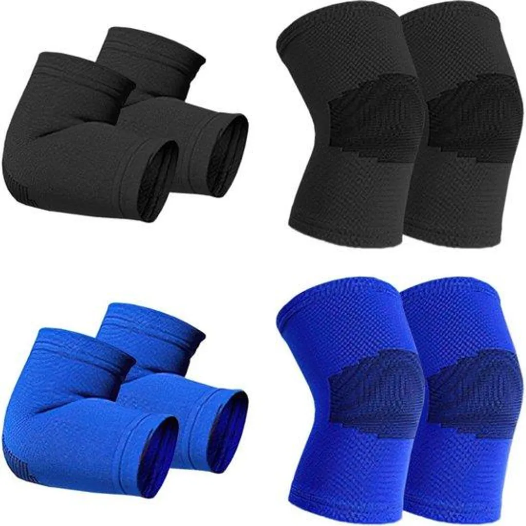 Protège-genoux de sport pour enfant de taille M de couleur bleue
