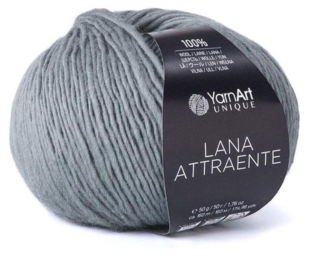 YarnArt Unique Lana Attraente 6640 Beton – 100% Wolle, weich & wärmend, 50g 160m