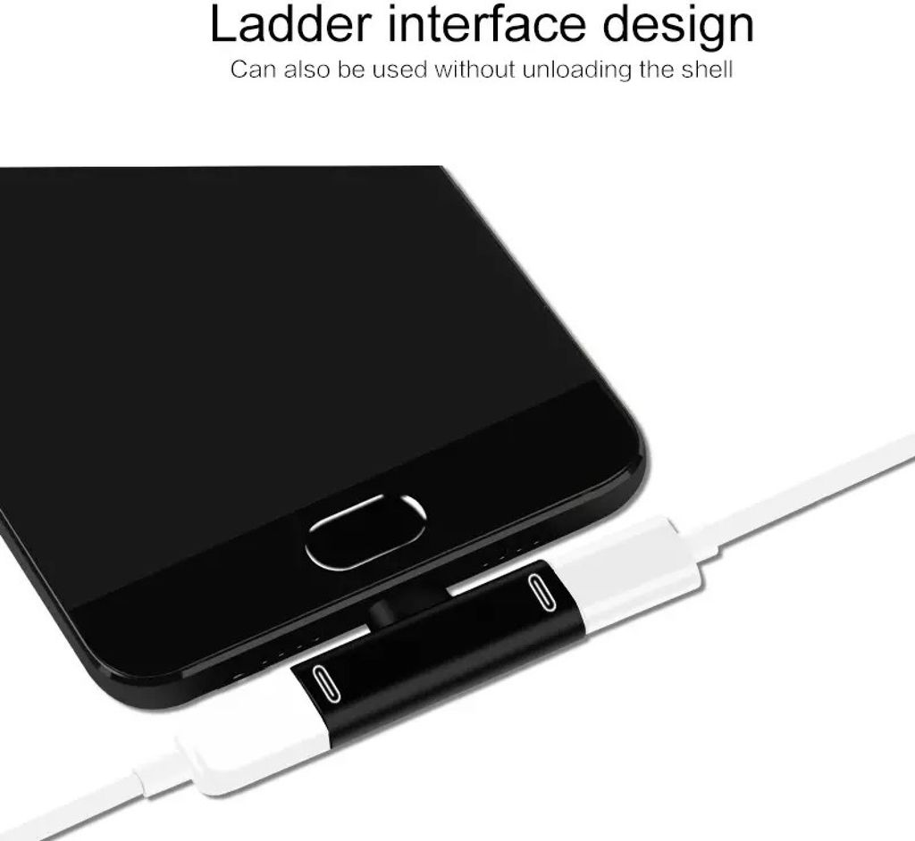 adapter multifunktional zuverlässiger Legierung USB Typ C zum Dual Typ-C-Splitterwandler-Schwarz