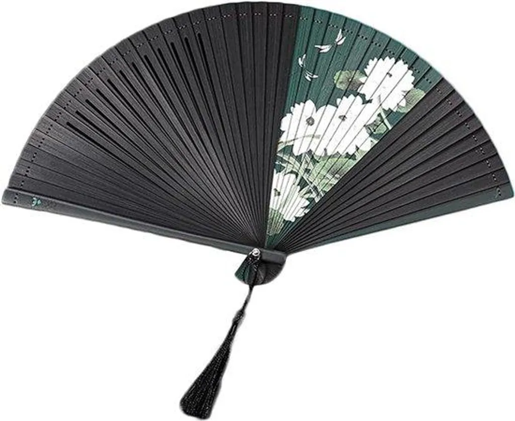 Ventilateur Pliable Japonais Design avec Système de Nettoyage à Brosses