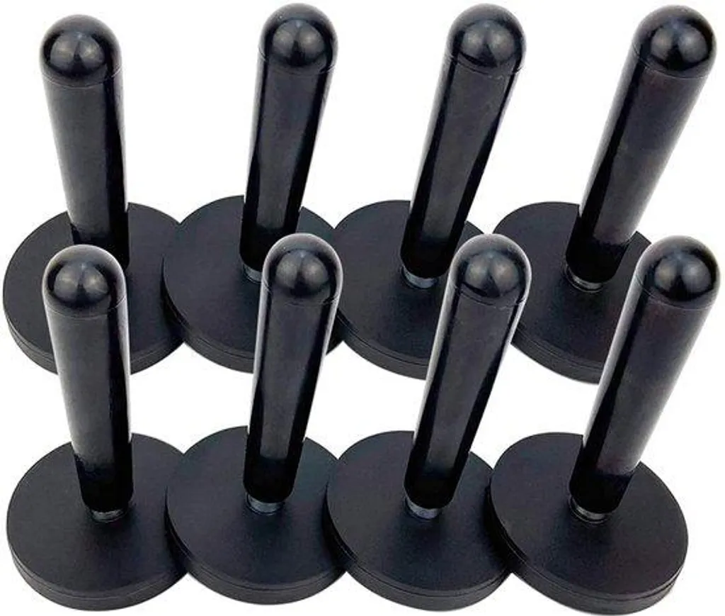 Supports Magnétiques pour Habillage Voiture - Lot de 8 Aimants Noirs