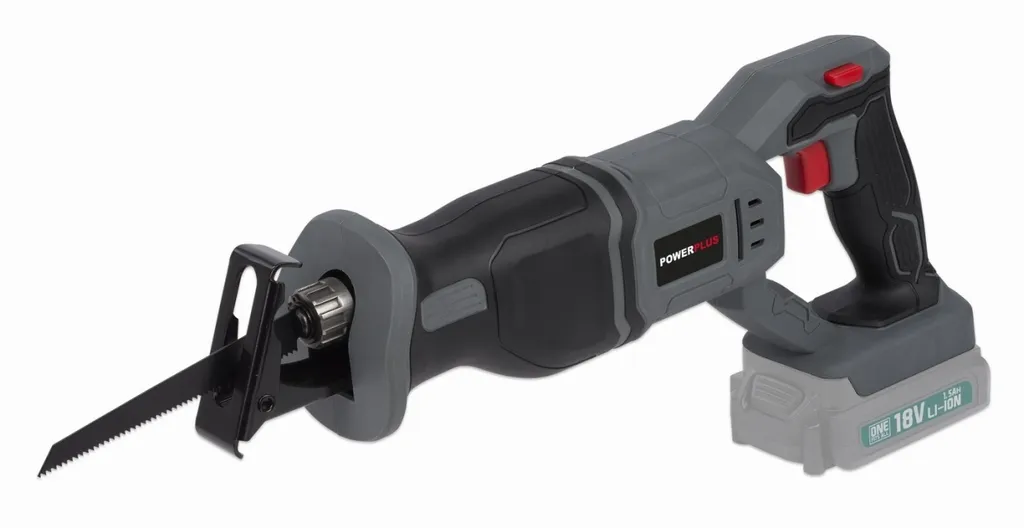 Scie sabre réversible 18V Powerplus pour coupes multidirectionnelles