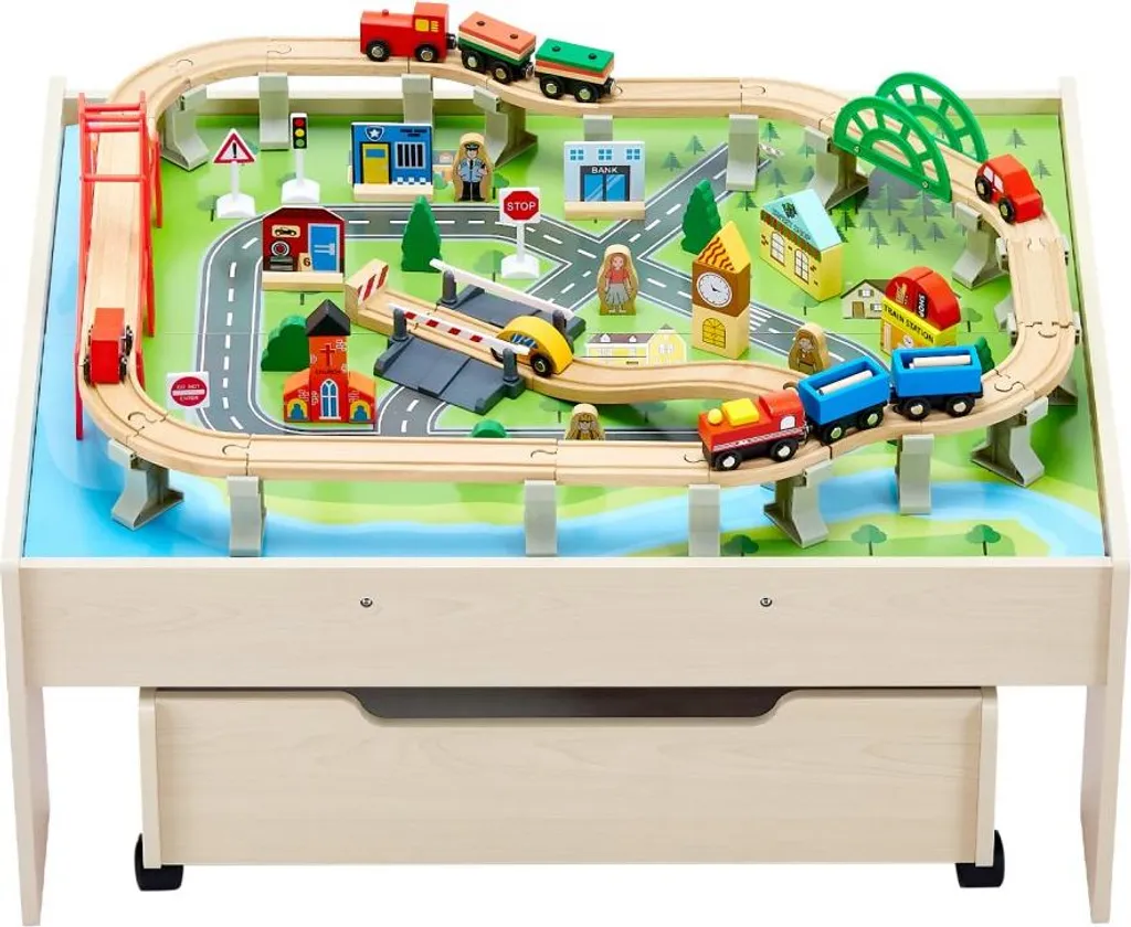 Table de train multi-activité 3 en 1 évolutive avec 100 accessoires jeu - 11
