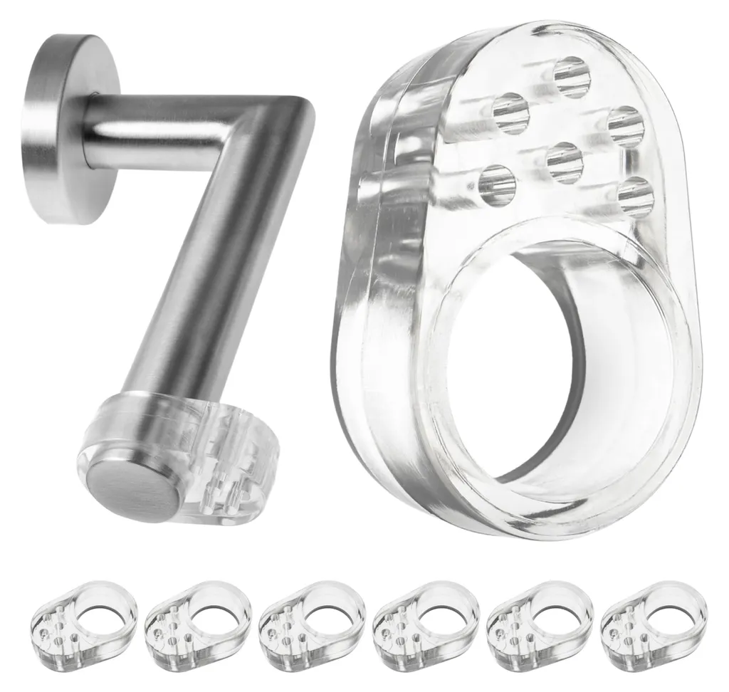Lot de 6 Protège-poignées de porte transparents Ø 18 mm anti-rayures