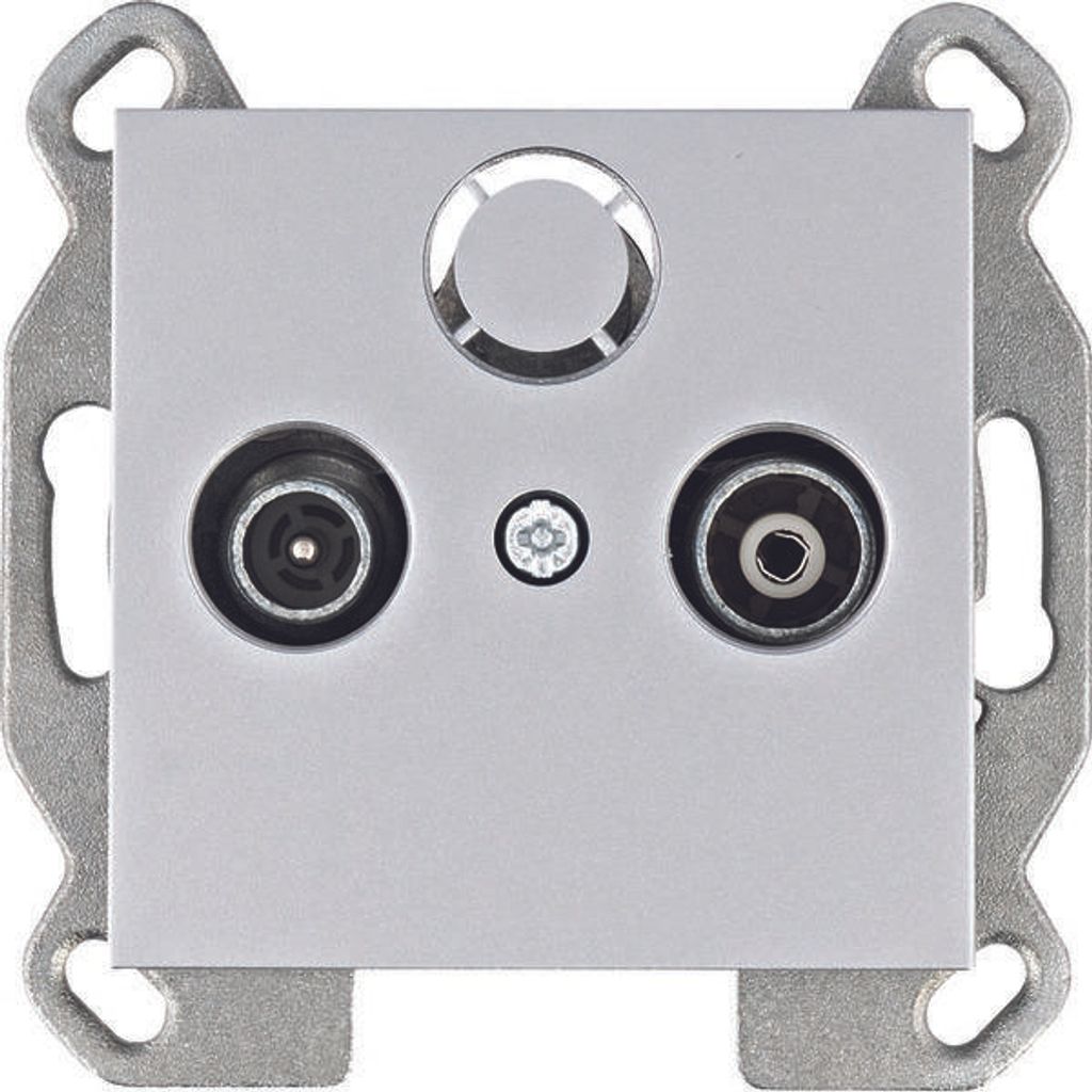 HAGER lumina End-TV-Steckdose silber WL3012