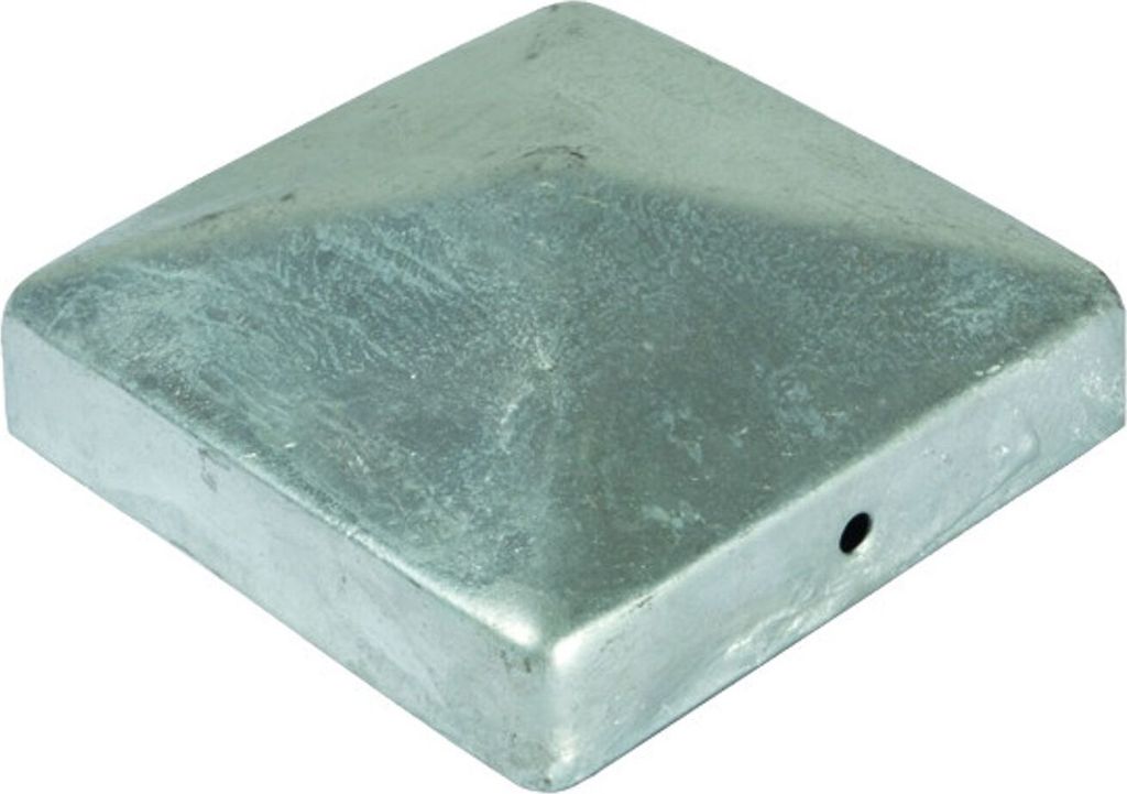 T&J Pfostenabdeckung aus Metall 7 x 7 cm Pyramide Feuerverzinkt